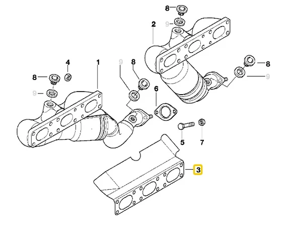 BMW M52 VE M54 MOTOR REINZ EGZOZ MANİFOLD CONTASI 11621732969 - 5