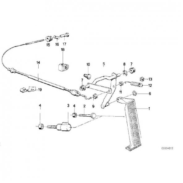 BMW E30 M20 MOTOR GAZ HALATI OEM NO 35411154285 - Resim 3