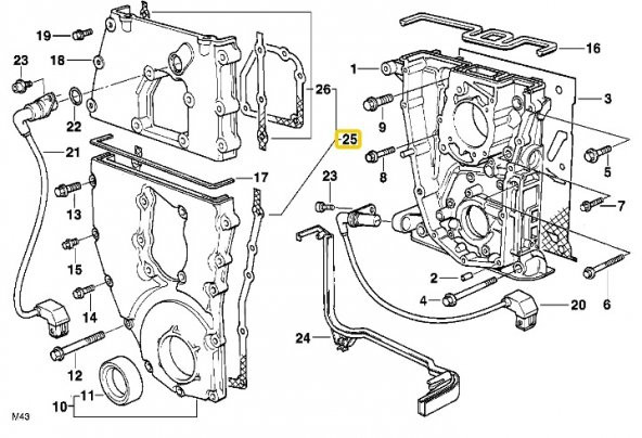 BMW E34 E36 E46 VE Z3 M43 MOTOR ÖN KAPAK CONTASI 11141743033 - Resim 2