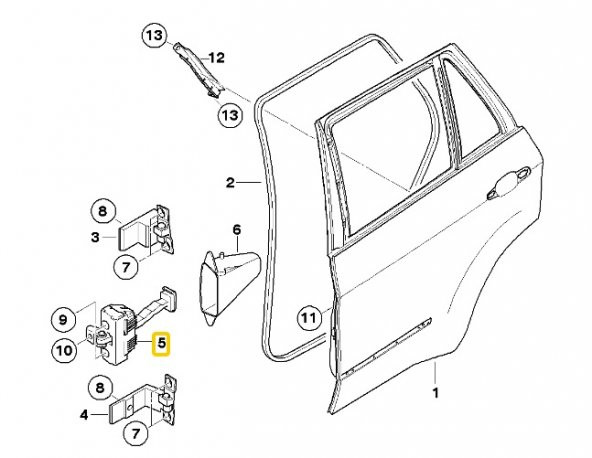 BMW E70 X5 E71 E72 X6 (2006-2014) ÖN KAPI GERGİSİ 51217141024 ürün görseli