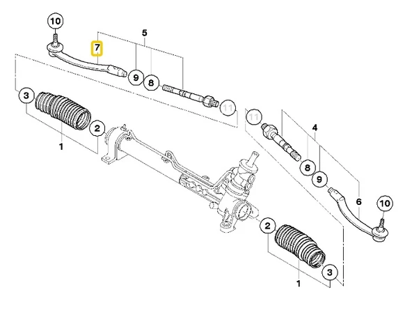 MİNİ R50 R52 VE R53 FROW SAĞ ROT BAŞI 32116761560 ürün görseli