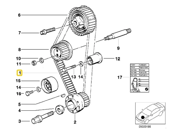 BMW M40 MOTOR BOSCH TRİGER KAYIŞI 11311734608