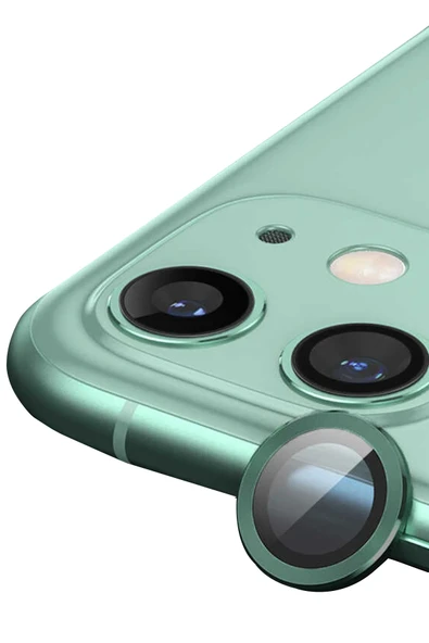 HarmonyAura iPhone 11 Raze Metal Kamera Lens - Yeşil ürün görseli 1