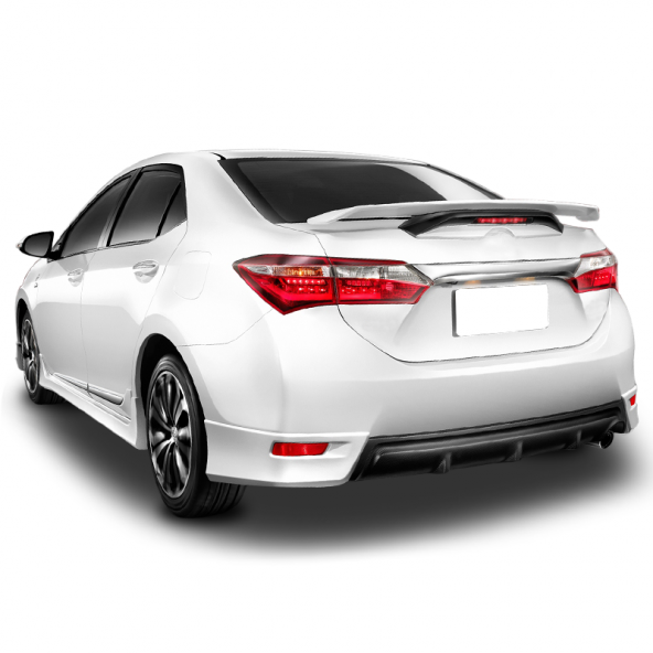 Toyota Corolla Arka Tampon Flap + Difüzör Plastik 2013- - 2