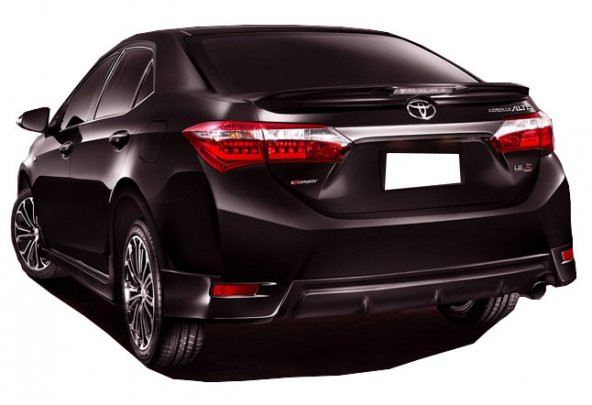 Toyota Corolla Arka Tampon Flap + Difüzör Plastik 2013- - 3