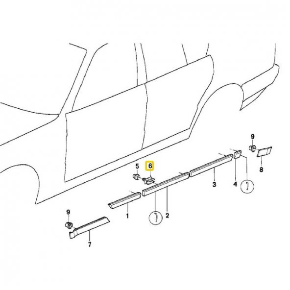BMW E34 KAPI ÇITA KLİPSİ  OEM NO 51131946258 - Resim 3
