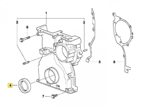 BMW M47 M50 S50 M51 M52 M54 S54 MOTOR ÖN KRANK KEÇESİ 11142249532 - Resim 5