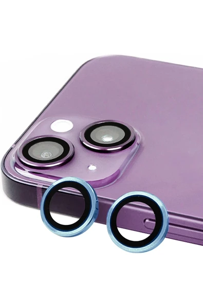 HarmonyAura iPhone 15 Raze Metal Kamera Lens - Mavi ürün görseli 1