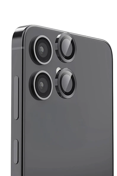 HarmonyAura Samsung Galaxy A06 Raze Metal Kamera Lens - Siyah ürün görseli 1