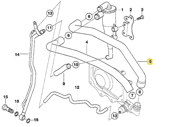 BMW E53 X5 VE Z8 M62 MOTOR SEKLON VALF HORTUMU 11157556838