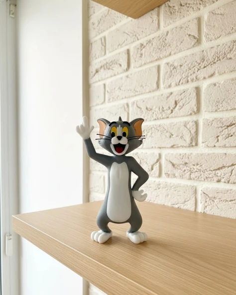 Tom Kedi Biblo 22 cm Hediyelik Dekoratif Ev Ofis Aksesuarı ürün görseli 1