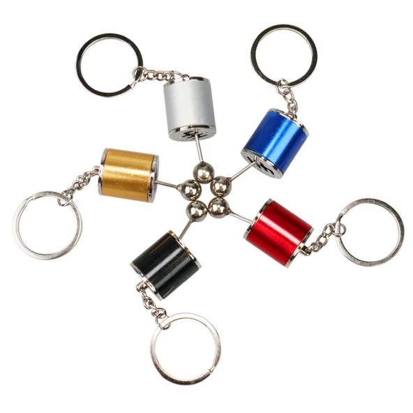 Hareketli Araba Vites Anahtarlık Altı Hız Manuel Vites Dişli Shifter Topuzu Metal Anahtarlık (5332) - Resim 4