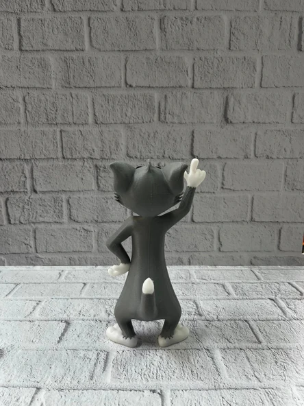 Tom Kedi Biblo 22 cm Hediyelik Dekoratif Ev Ofis Aksesuarı - Resim 3