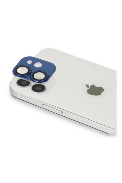 HarmonyAura iPhone 11 Pers Alüminyum Kamera Lens - Lacivert - Resim 2