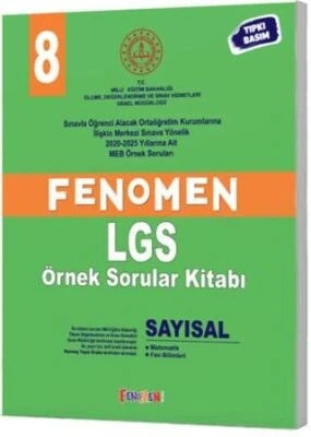 FENOMEN 8.SINIF SAYISAL ÖRNEK SORULAR KİTABI ürün görseli 1