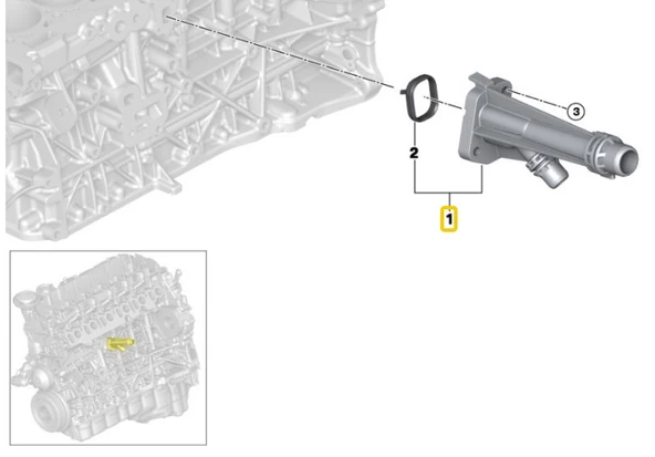 BMW N57 N57S MOTOR SU FLANŞI 11117803751 ürün görseli