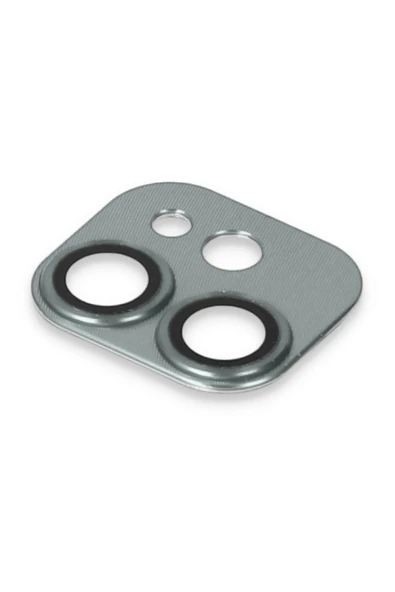 HarmonyAura iPhone 11 Pers Alüminyum Kamera Lens - Yeşil - Resim 4