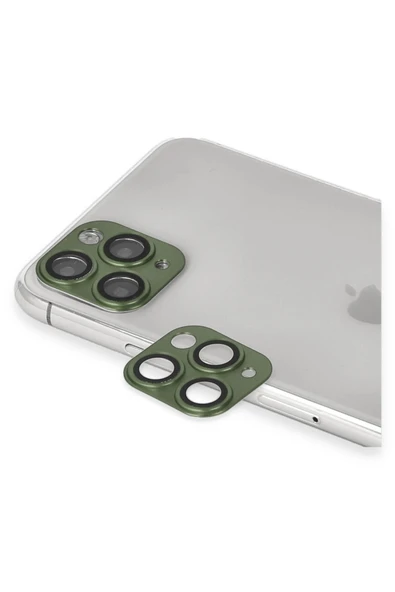 HarmonyAura iPhone 11 Pro Max Pers Alüminyum Kamera Lens - Yeşil ürün görseli 1
