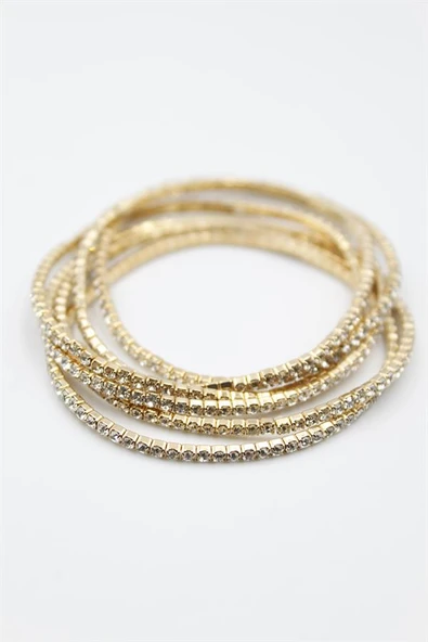 6'lı Lastikli Bileklik - Altın ürün görseli 1