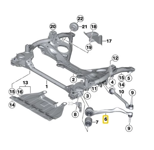 BMW 1 - 2 - 3 VE 4 SERİSİ TRW SAĞ ÜST SALINCAK KOLU 31126855742