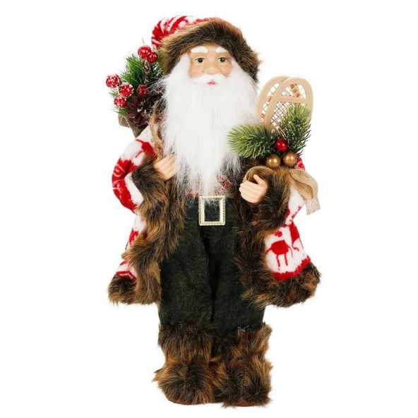 Kürklü Noel Baba Dekoratif Biblo 41 cm ürün görseli 1