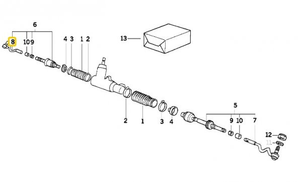 BMW E36 VE Z3 AYD - FROW SAĞ ROT BAŞI 32111139314 - Resim 2