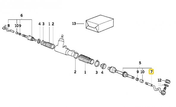 BMW E36 VE Z3 AYD - FROW SOL ROT BAŞI 32111139313 - Resim 2