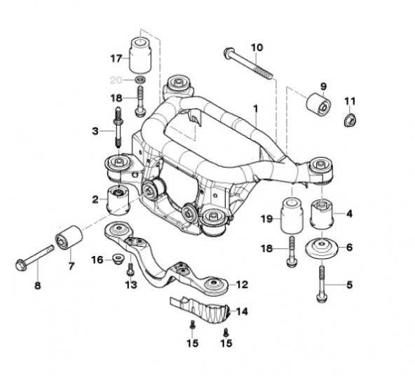 BMW E46 VE X3 FEBİ ARKA SOL TRAVERS TAKOZU 33316770783 - Resim 2