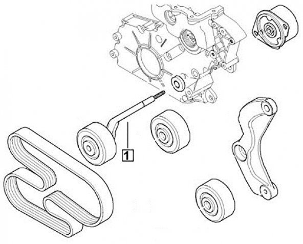 LAND ROVER 2.0 TD4 VE 3.0D MOTOR KAYIŞ GERGİ RULMANI PQR000080 - 3