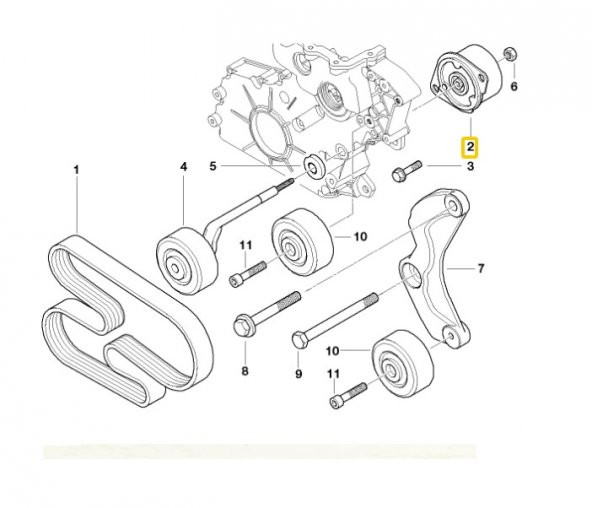 BMW 3.0 DİZEL M57 MOTOR KAYIŞ GERGİSİ 11282354130 - 3