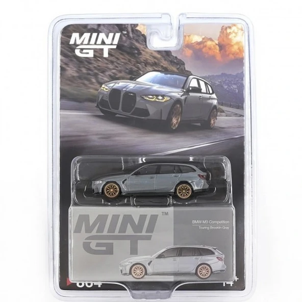 1/64 BMW M3 Competition Touring Brooklin Gray Model Araç - Resim 2