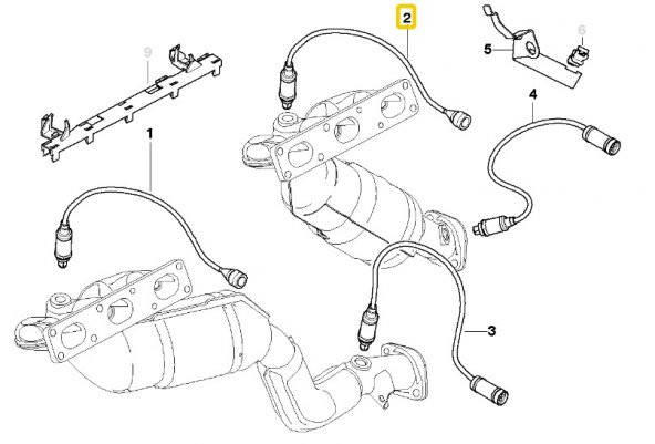 BMW E60 E61 E65 E66 E83 VE E85 BOSCH OKSİJEN SENSÖRÜ 11787513962 - 2