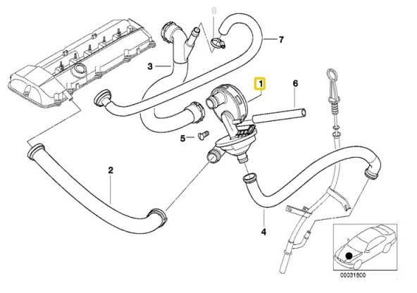 BMW M52 VE M54 MOTOR SEKLON VALF 11617501566 - 3