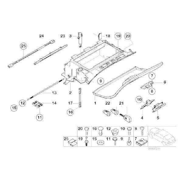 BMW E39 E46 E53 E60 E83 E90 TORPİDO MANDAL KARŞILIĞI 51168163017 - 3