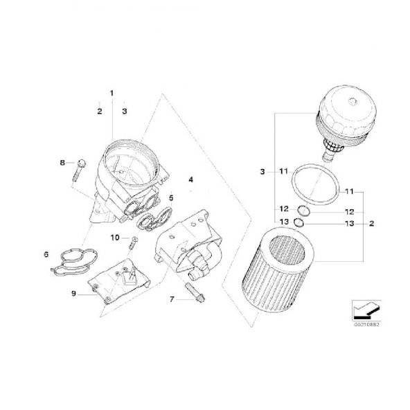 BMW N40 N42 N43 N45 N46 N46N MOTOR YAĞ SOĞUTUCU CONTASI 7508970 - 2