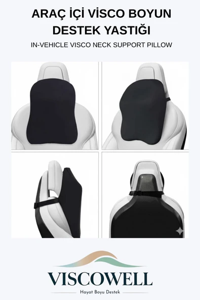 Araç İçi Visco Boyun Destek Yastığı Siyah - Resim 5