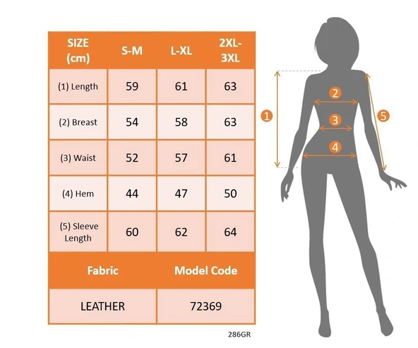 MDB Kadın Uzun Kollu önden Fermuarlı Deri Kısa Ceket - Resim 6