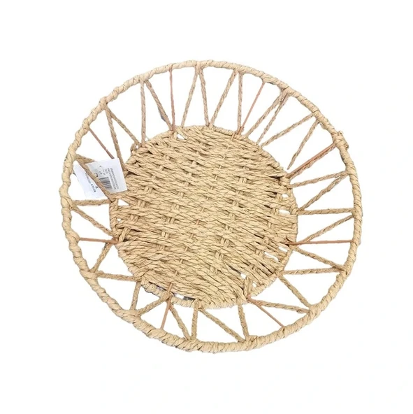 Doğal Örgü Yuvarlak Sepet ürün görseli 1