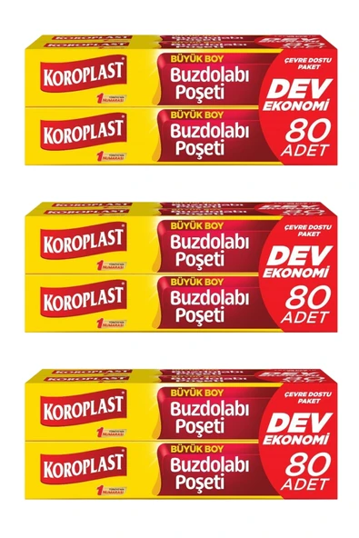 Buzdolabı Poşeti Büyük Boy 80'li x 3 Adet ürün görseli 1