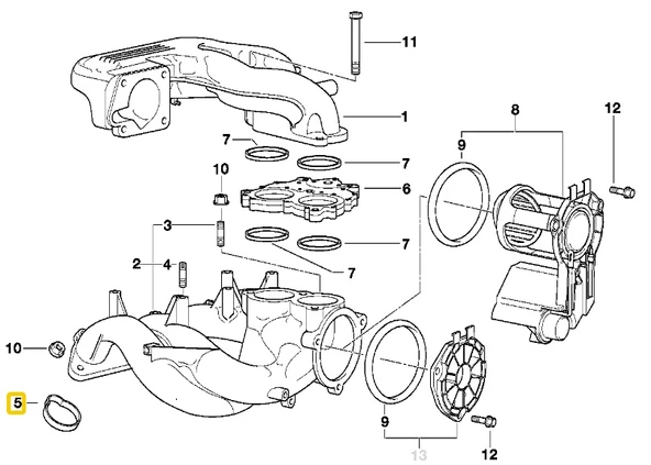 BMW E36 E46 VE Z3 ELRİNG EMME MANİFOLD CONTASI 11611437384 ürün görseli