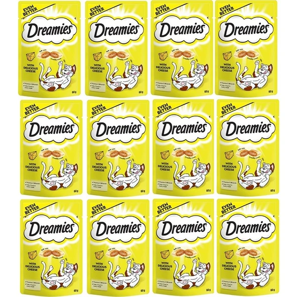 Dreamies Cheese Peynirli Kedi Ödül Maması 60 gr x 12 Adet ürün görseli 1