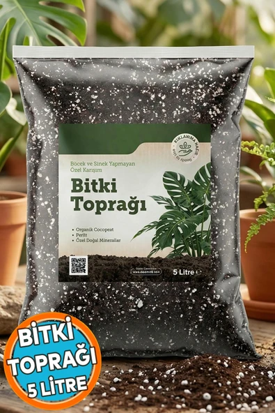 Organik Cocopeat Perlit Pomza Karışımlı Genel Bitki Kullanıma Uygun Bitki Toprağı Toprak (5 LİTRE) - Resim 5