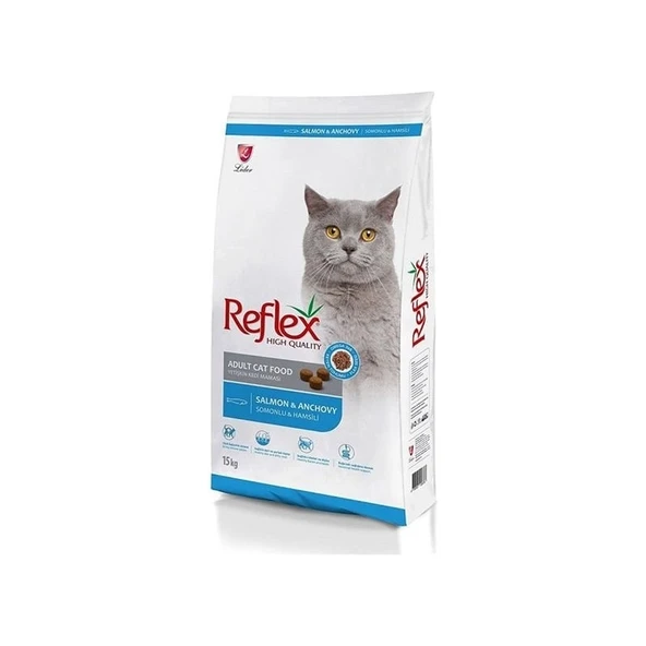 Reflex Somonlu ve Hamsili Yetiskin Kedi Mamasi 15 kg ürün görseli 1
