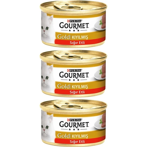 Purina 3 Adet Purina Gourmet Gold Kıyılmış Sığır Eti 85 gr ürün görseli 1