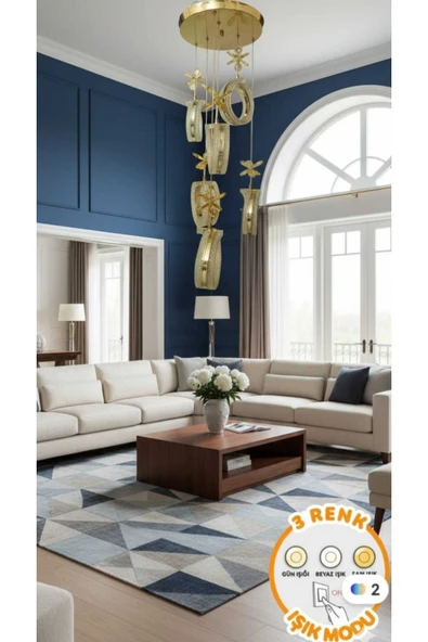 Marsel Lighting ayla 6lı gold avize - Resim 3