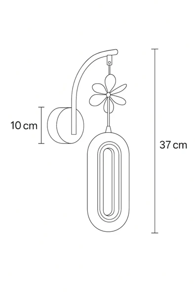 Marsel Lighting SERRAModel Krom Kaplama Oturma Yatak Mutfak Çocuk Odası Duvar Led Pilli Aplik - Resim 2