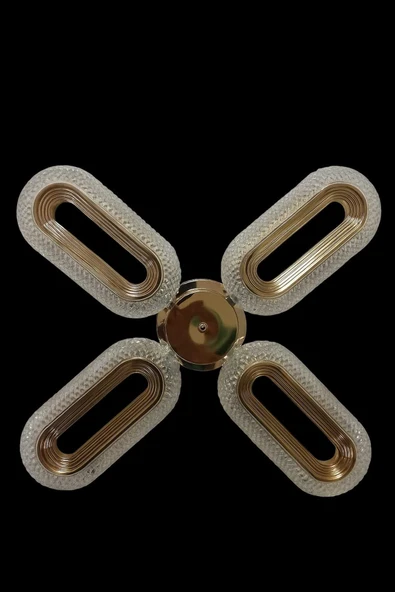 Marsel Lighting SERRA 4LÜ GOLD plafonyer avize 3 renk led ısıklı salon oturma odası avize - Resim 3