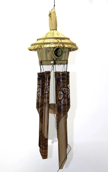 Hasır Kuş Yuvalı Bambu Çan 50 cm ürün görseli 1