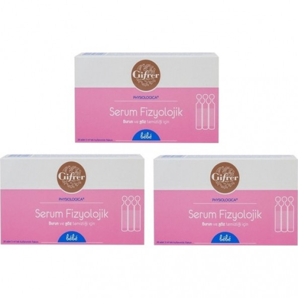 Gifrer Serum Fizyolojik 5 ml 20 Flakon 3 Adet