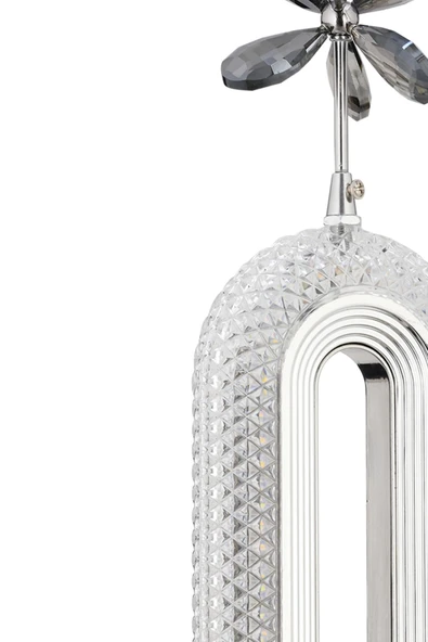 Marsel Lighting SERRA Alfa Tekli Gümüş 3 Renk Ledli Modern Led Avize - Resim 4